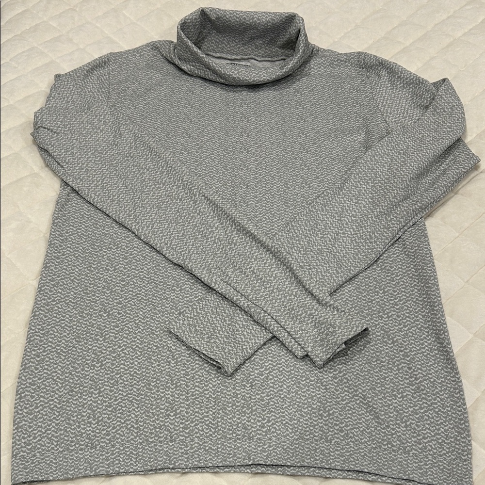 Athleta Gray Patterned Turtleneck